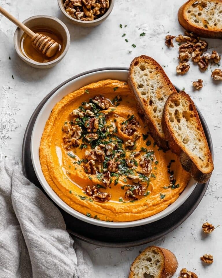 Pumpkin Whipped Feta Dip with Honey, Thyme, and Walnuts Recipe