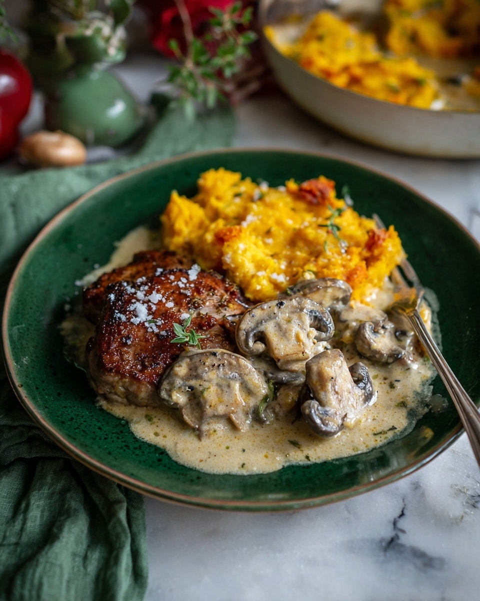 Herb Roasted Chicken in Creamy White Wine Sauce Recipe - Recipe Image