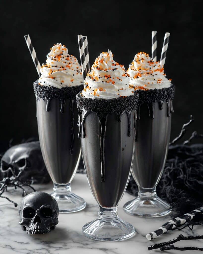 Black Milkshake for Halloween Recipe