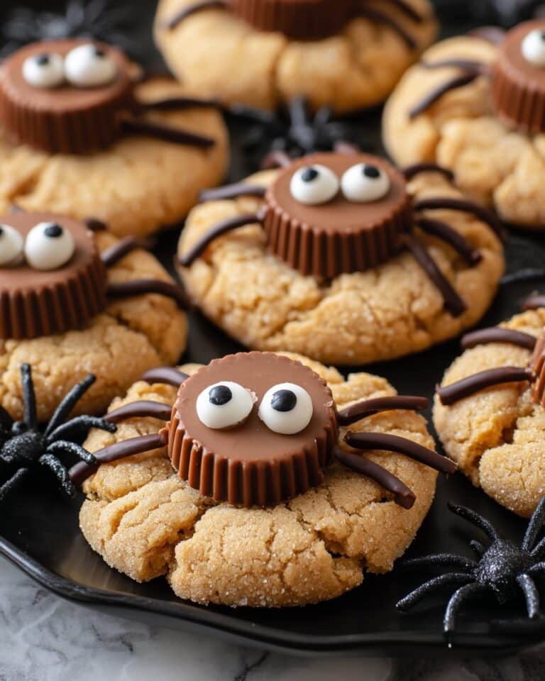 Peanut Butter Spider Cookies for Halloween Recipe