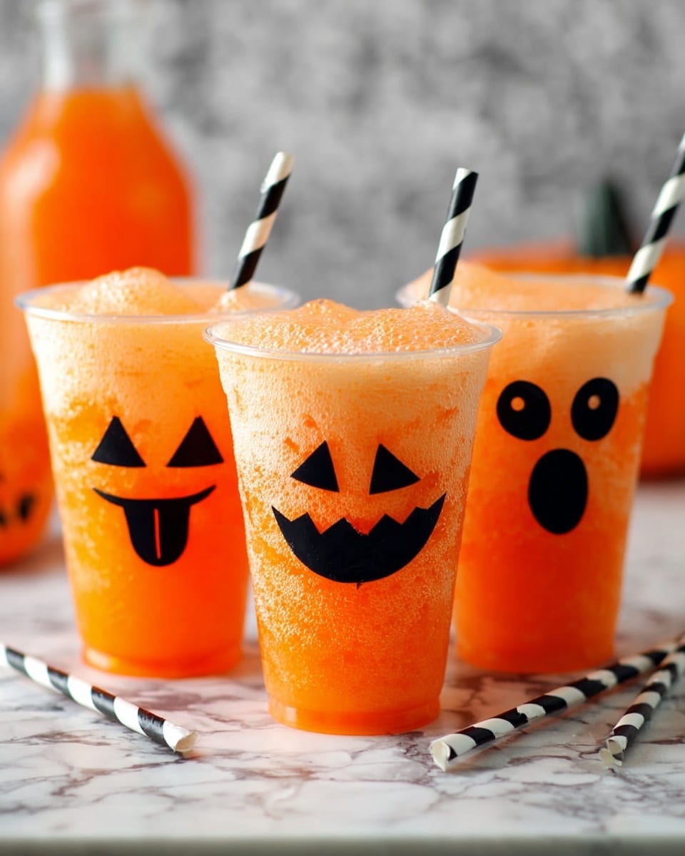 Fanta Jack O’Lantern Floats Recipe - Recipe Image