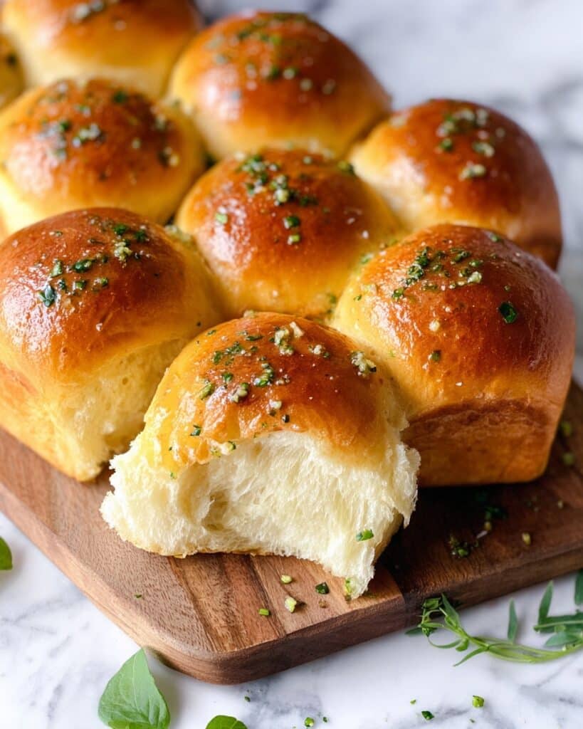 Easy Garlic Butter Dinner Rolls Recipe