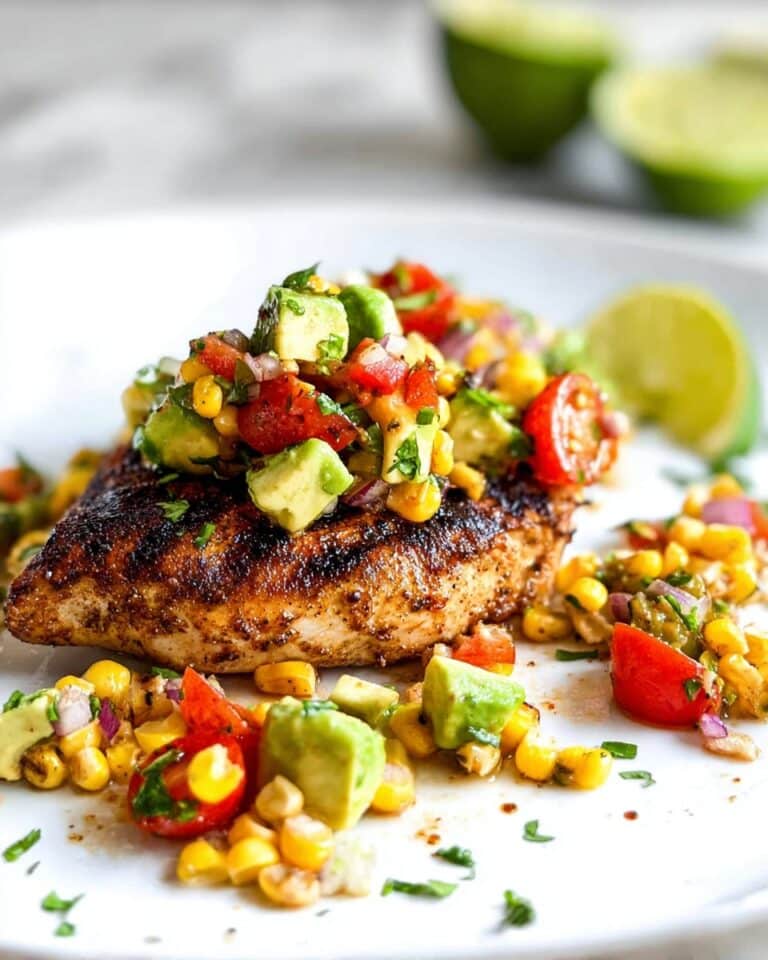 Fiesta Lime Chicken with Avocado Salsa Recipe
