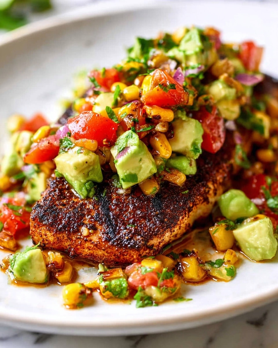 Fiesta Lime Chicken with Avocado Salsa Recipe - Recipe Image