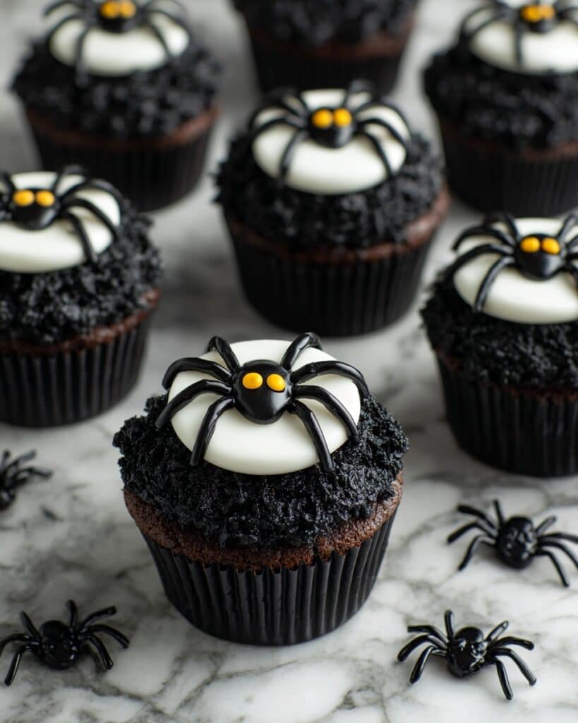 Creepy Halloween Spider Cupcakes Recipe