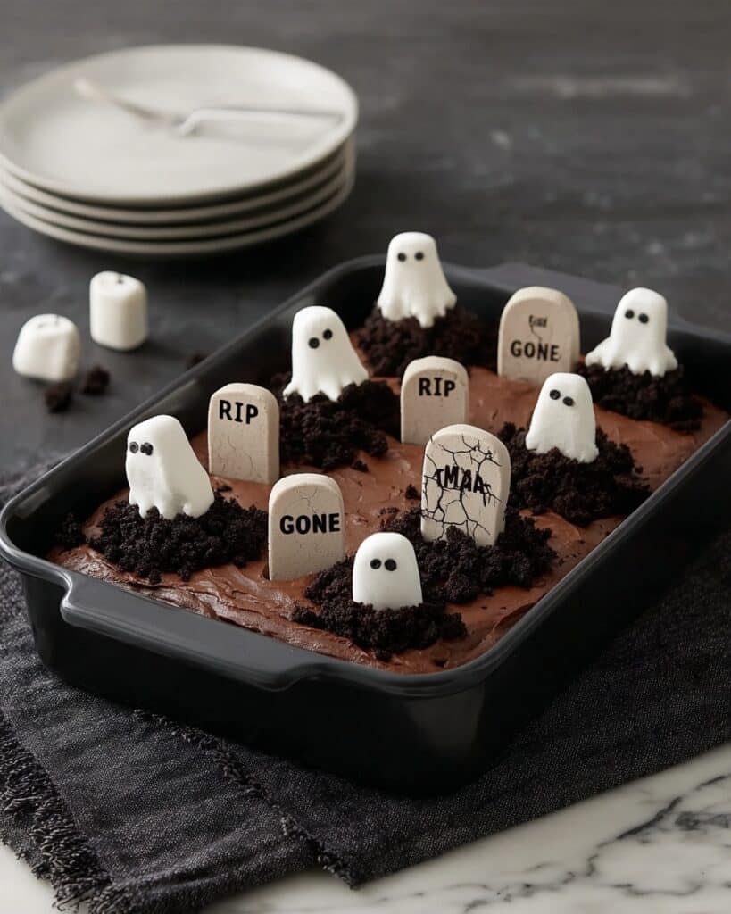 PEEPS Spooky Graveyard Cake Recipe