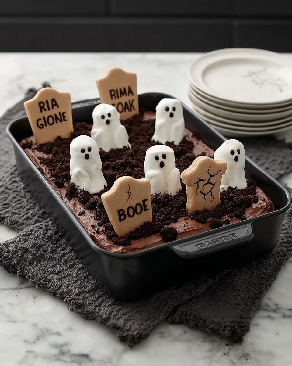 PEEPS Spooky Graveyard Cake Recipe - Recipe Image