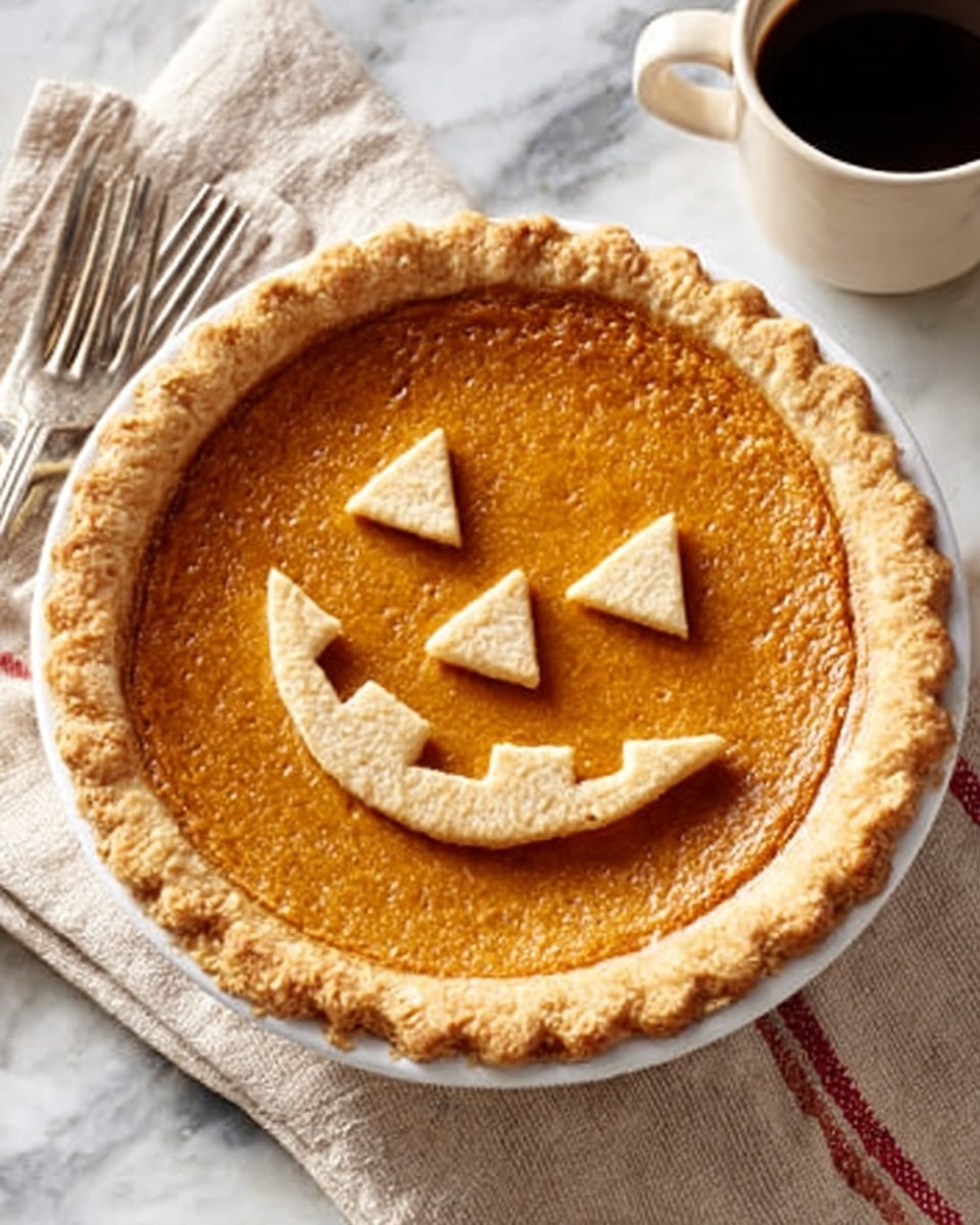 Jack-o’-Lantern Pumpkin Pie Recipe - Recipe Image