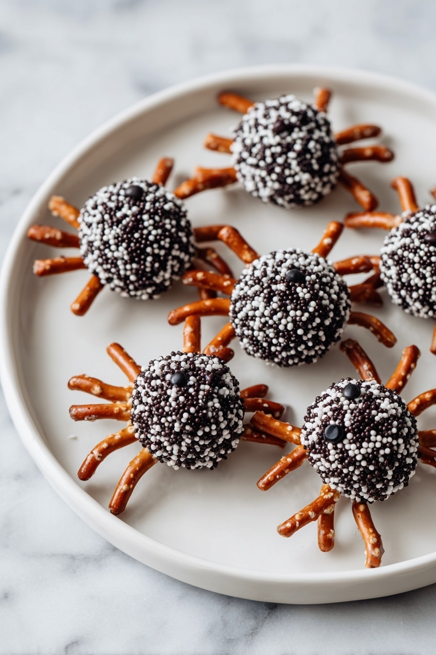 Spider Cheeseballs for Halloween Recipe - Serving