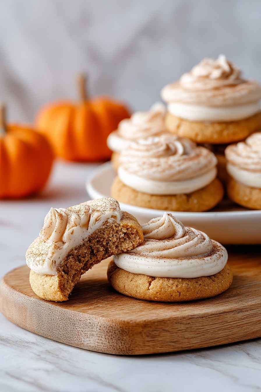 Soft Pumpkin Cookies with Cinnamon Frosting Recipe