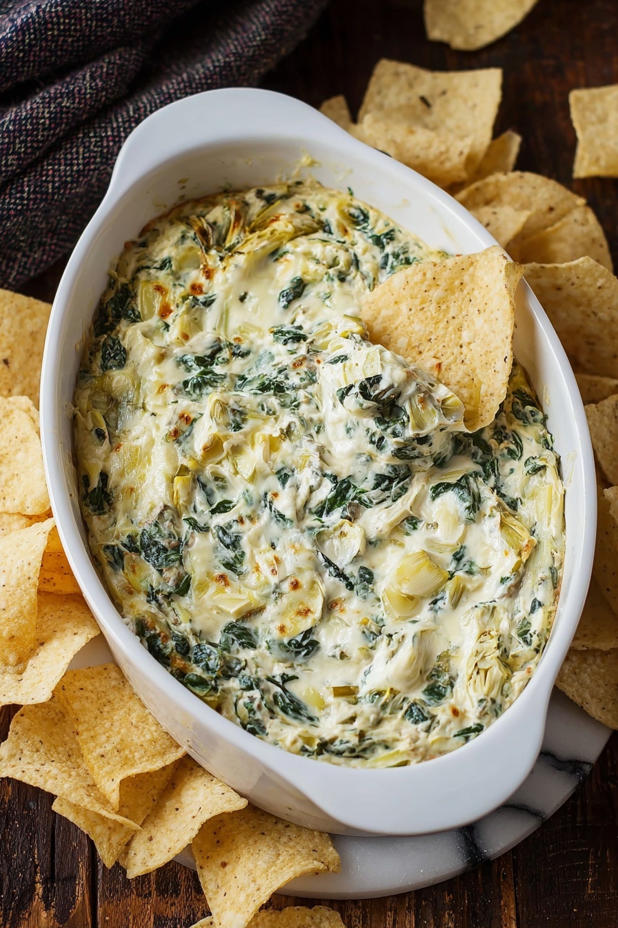 Spinach Artichoke Dip Recipe - Serving