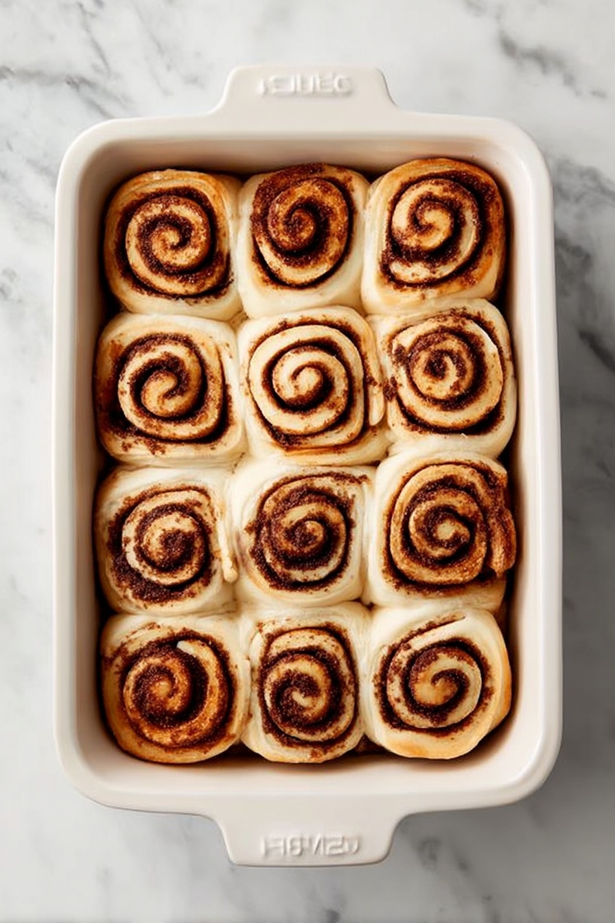 Classic Homemade Cinnamon Rolls with Cinnamon Sugar Glaze Recipe - Serving