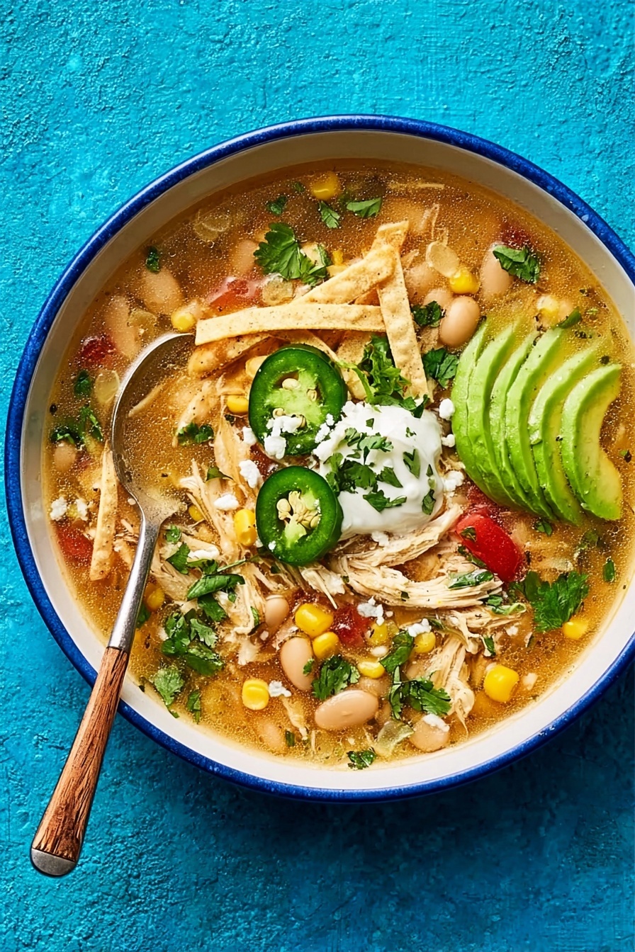 White Bean Chicken Chili Recipe - Serving