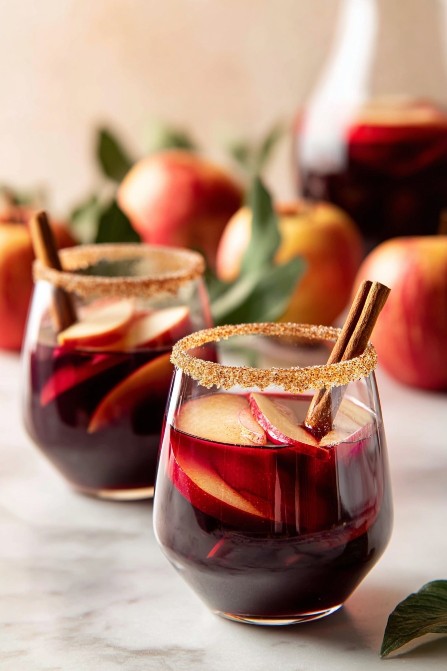 Honeycrisp Apple Red Sangria Recipe - Serving