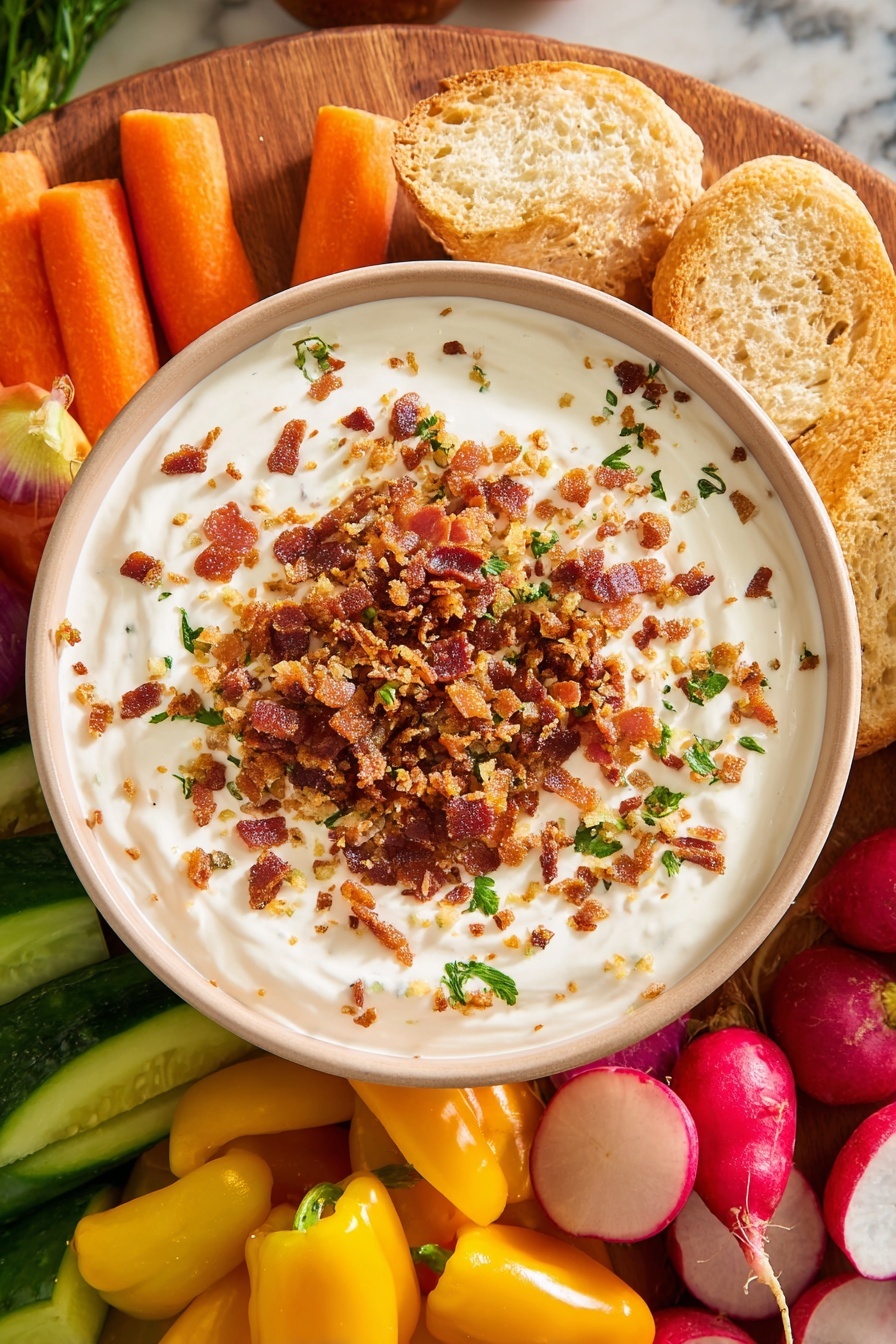 Whipped Goat Cheese with Crispy Pancetta, Panko, and Parsley Recipe - Serving