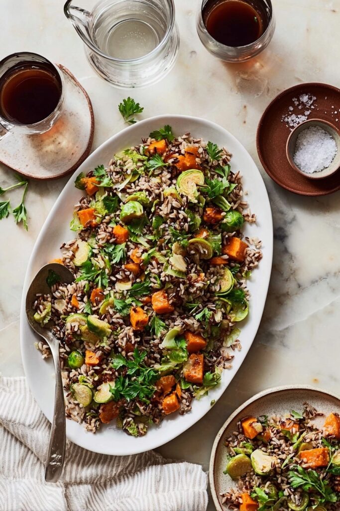 Wild Rice Pilaf with Sweet Potatoes and Cranberries Recipe