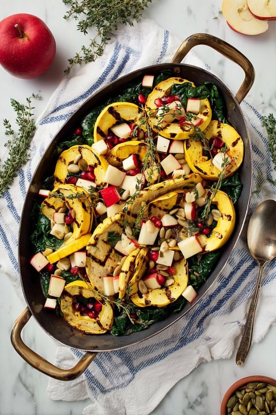 Roasted Delicata Squash and Apple Salad Recipe - Serving