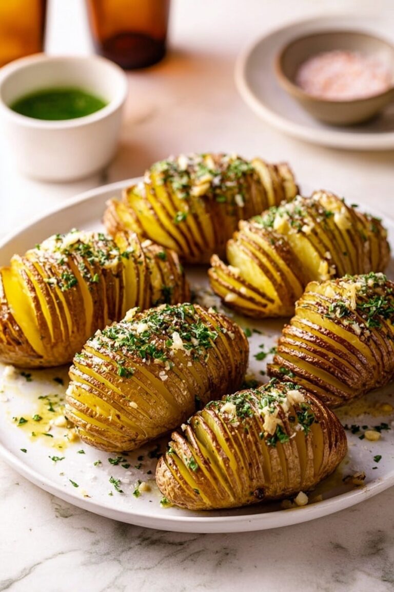 Garlic Butter Hasselback Potatoes Recipe