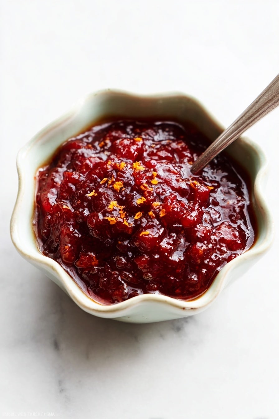 Easy Cranberry Sauce Recipe - Serving