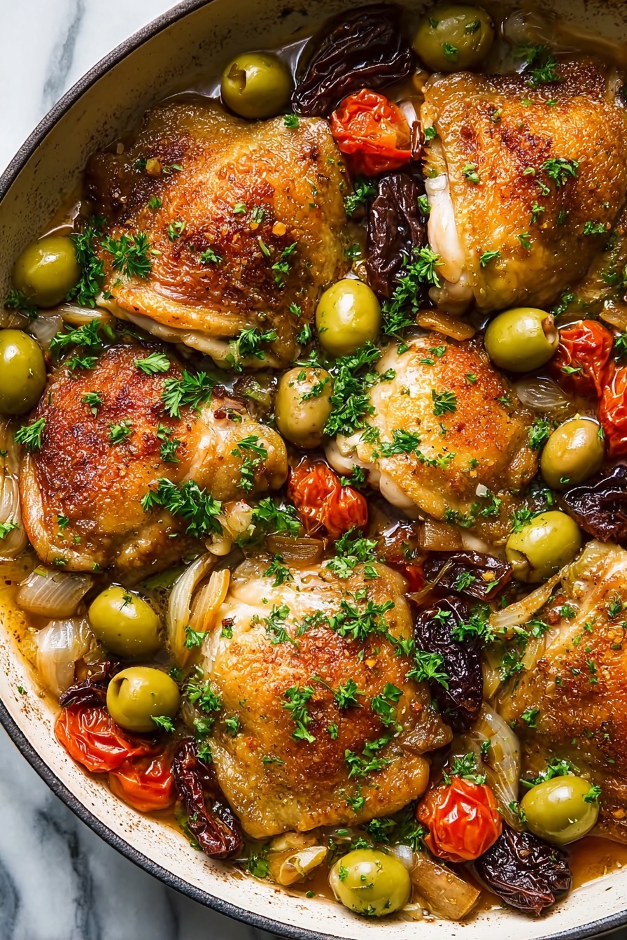 Chicken Provençal with Dates, Olives, and Cherry Tomatoes Recipe - Serving