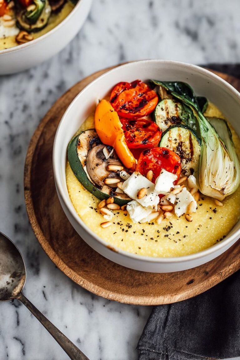 Creamy Goat Cheese Polenta with Ratatouille Recipe