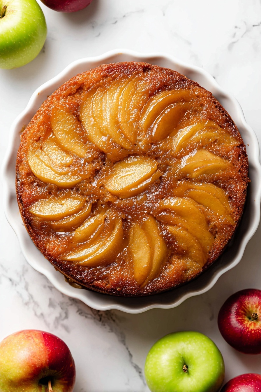 Caramel Apple Upside Down Cake Recipe - Serving