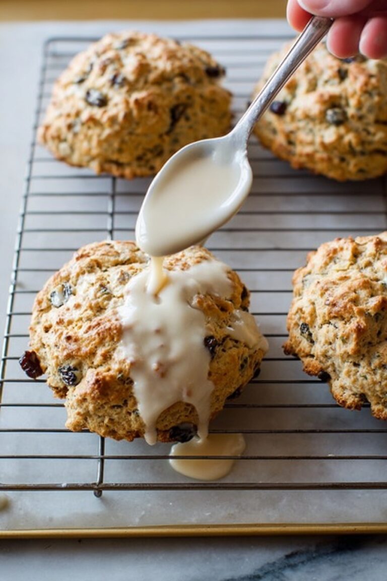 Glazed Oatmeal Maple Scones with Pecans & Currants Recipe