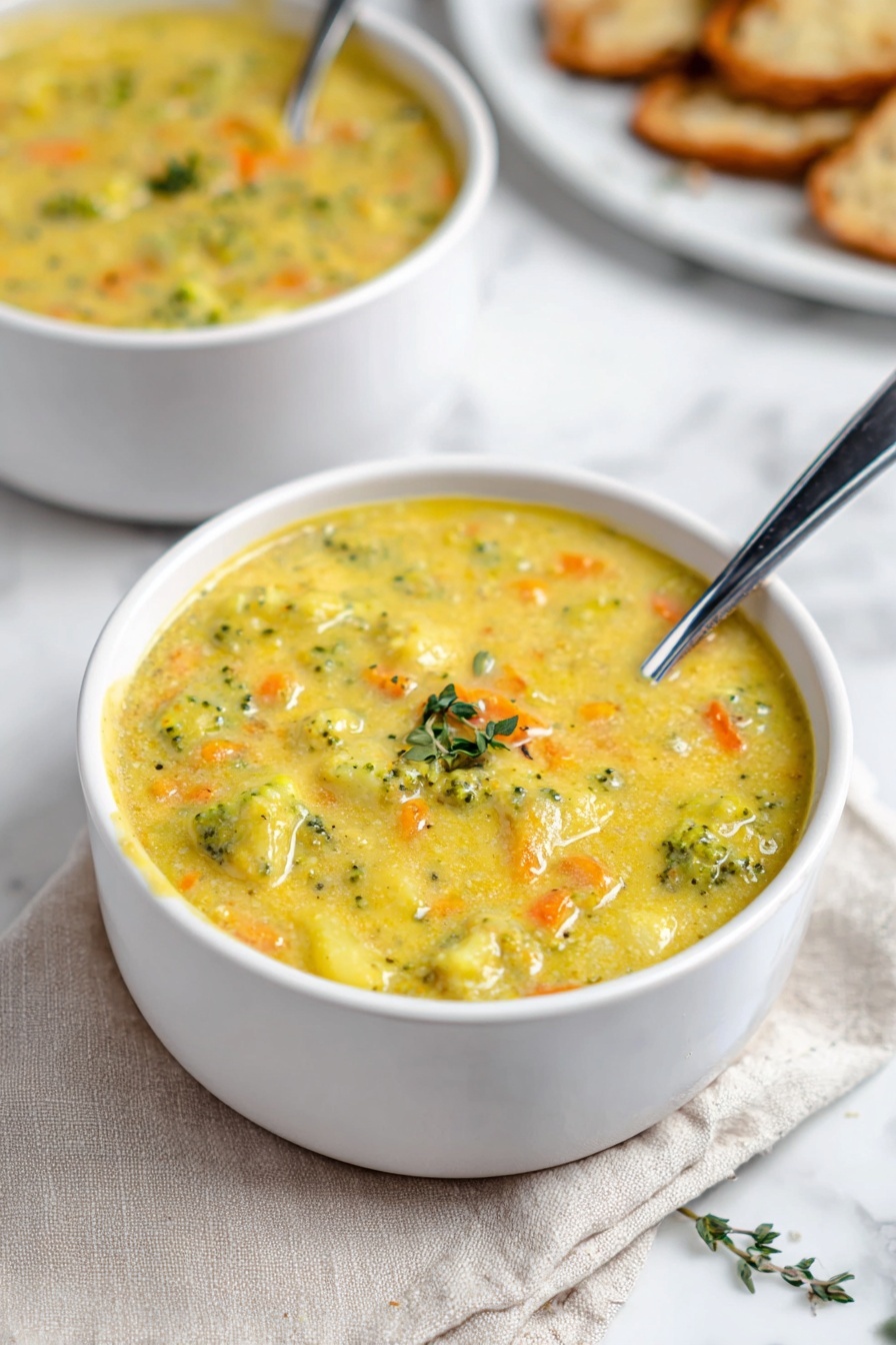 Broccoli Potato Cheese Soup Recipe - Serving