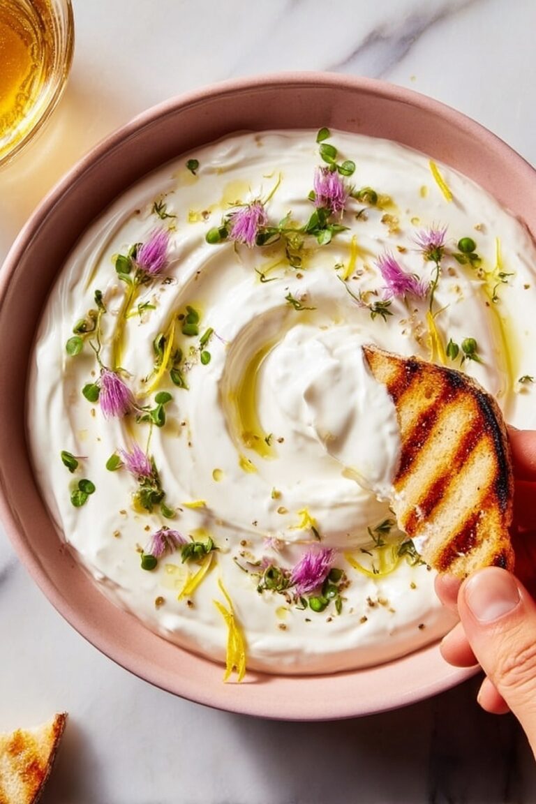 Whipped Ricotta with Lemon, Honey, and Fresh Herbs on Crostini Recipe