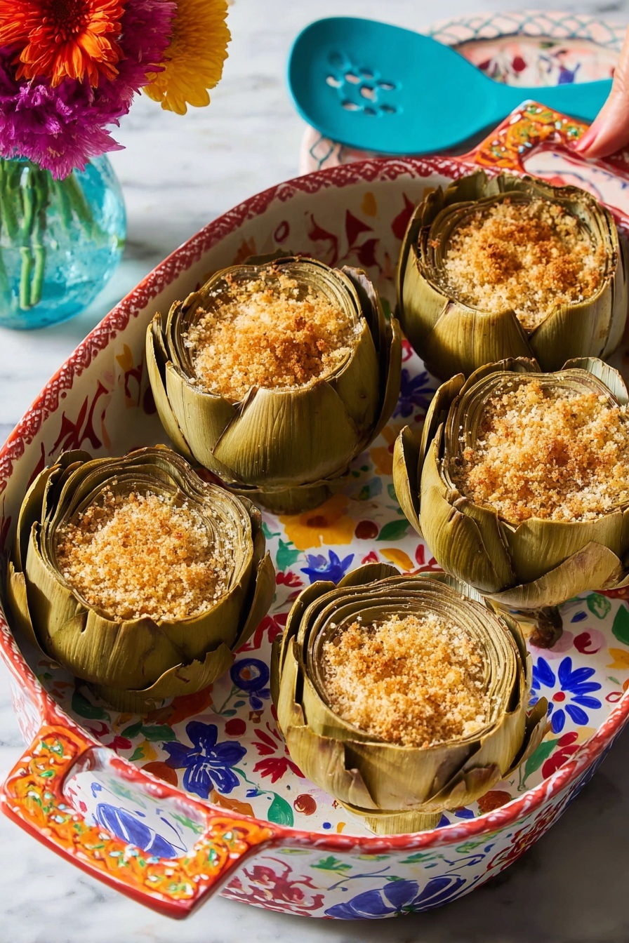 Stuffed Artichokes with Parmesan and Breadcrumbs Recipe - Recipe Step