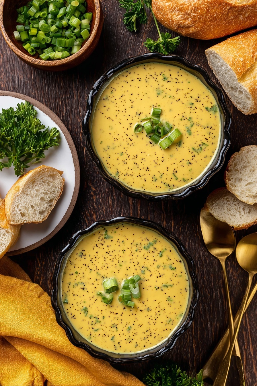 Cheddar Garlic Herb Potato Soup Recipe - Serving