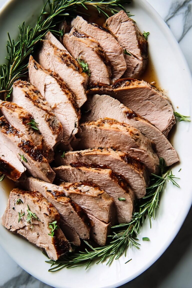 Herb Crusted Pork Tenderloin with Port Wine Sauce Recipe
