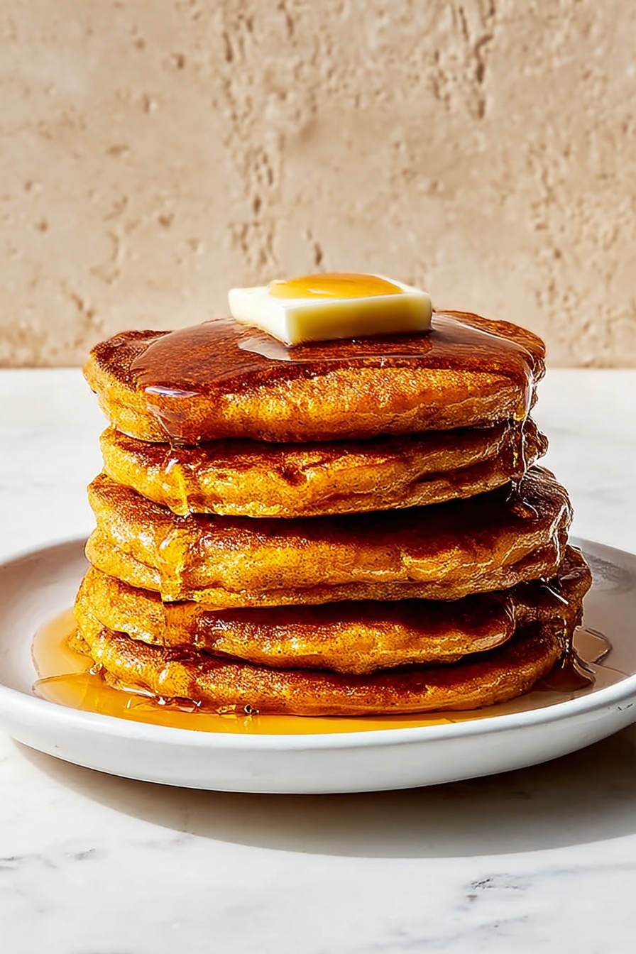 Pumpkin Pancakes with Warm Spices Recipe - Serving