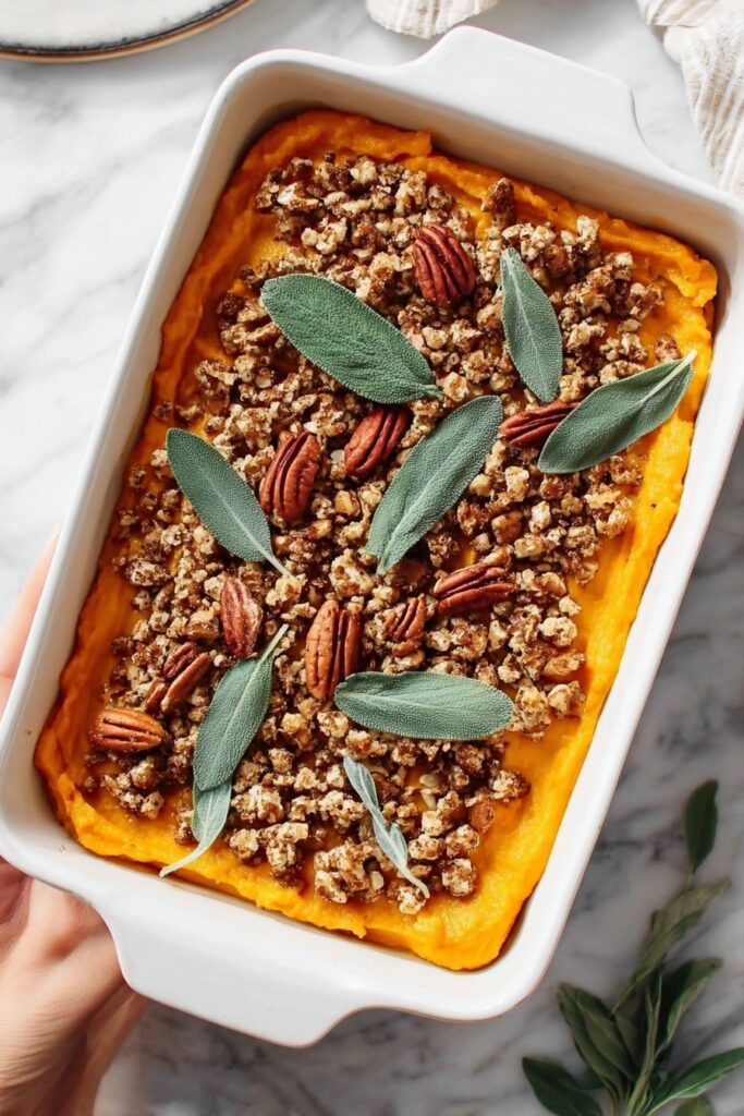Sweet Potato Casserole with Nut Crumble Recipe