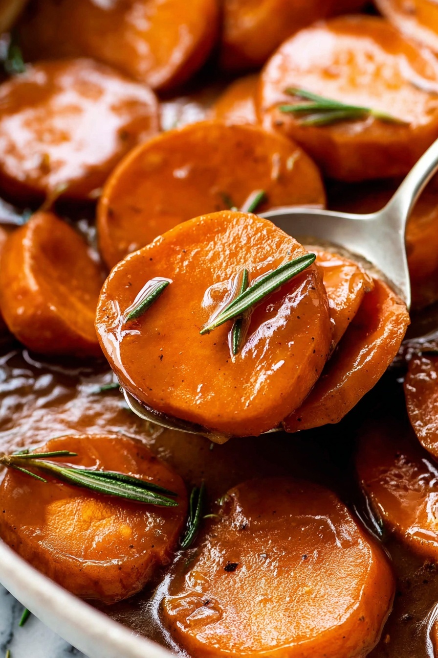 Candied Sweet Potatoes with Maple Sauce Recipe - Serving
