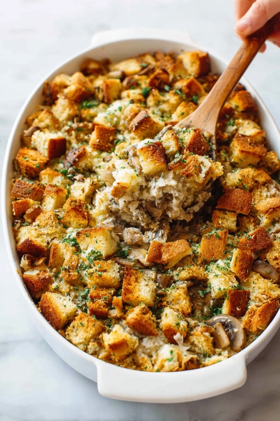Cheesy Chicken Wild Rice Casserole Recipe - Serving