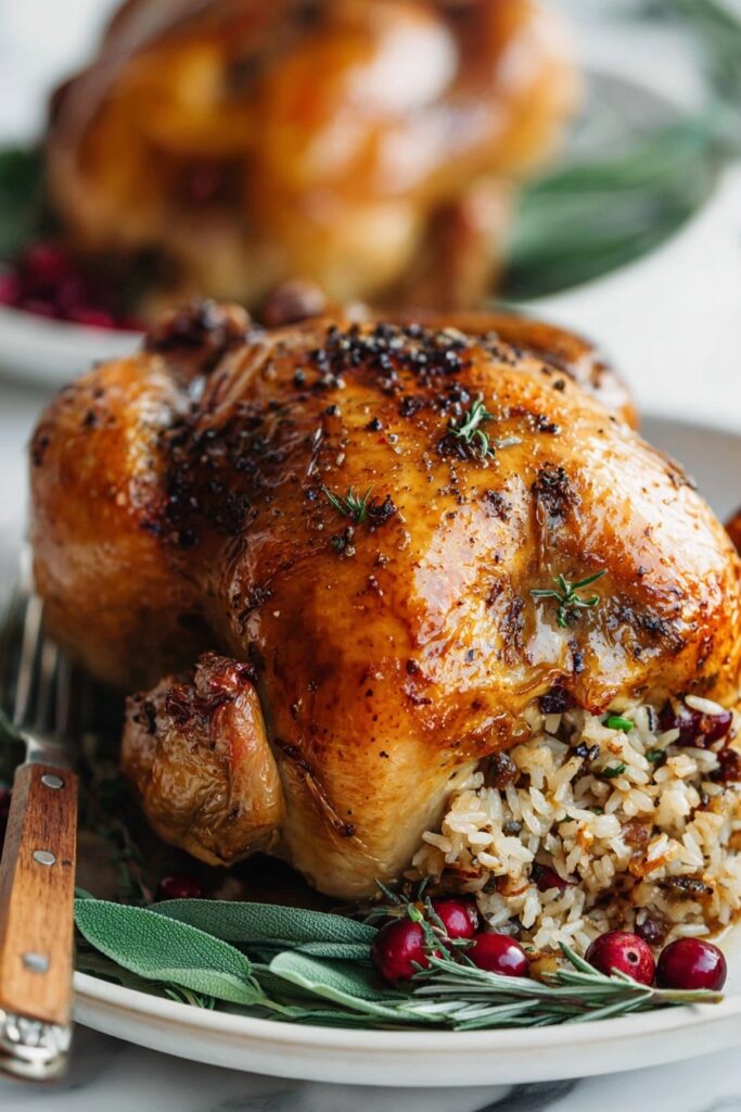 Cornish Hens with Apple Cranberry Stuffing Recipe