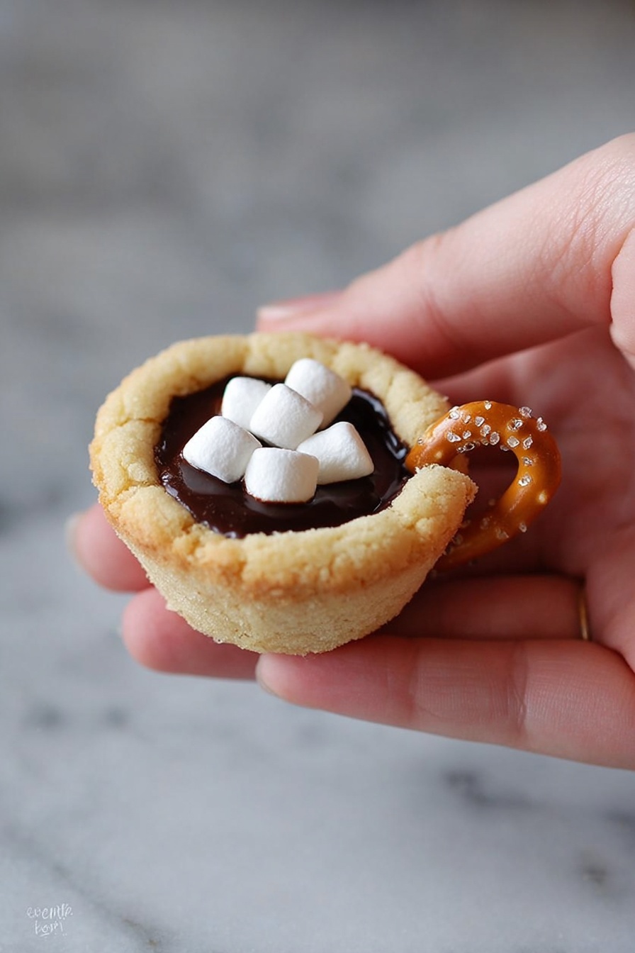 Hot Chocolate Cookie Cups Recipe - Serving
