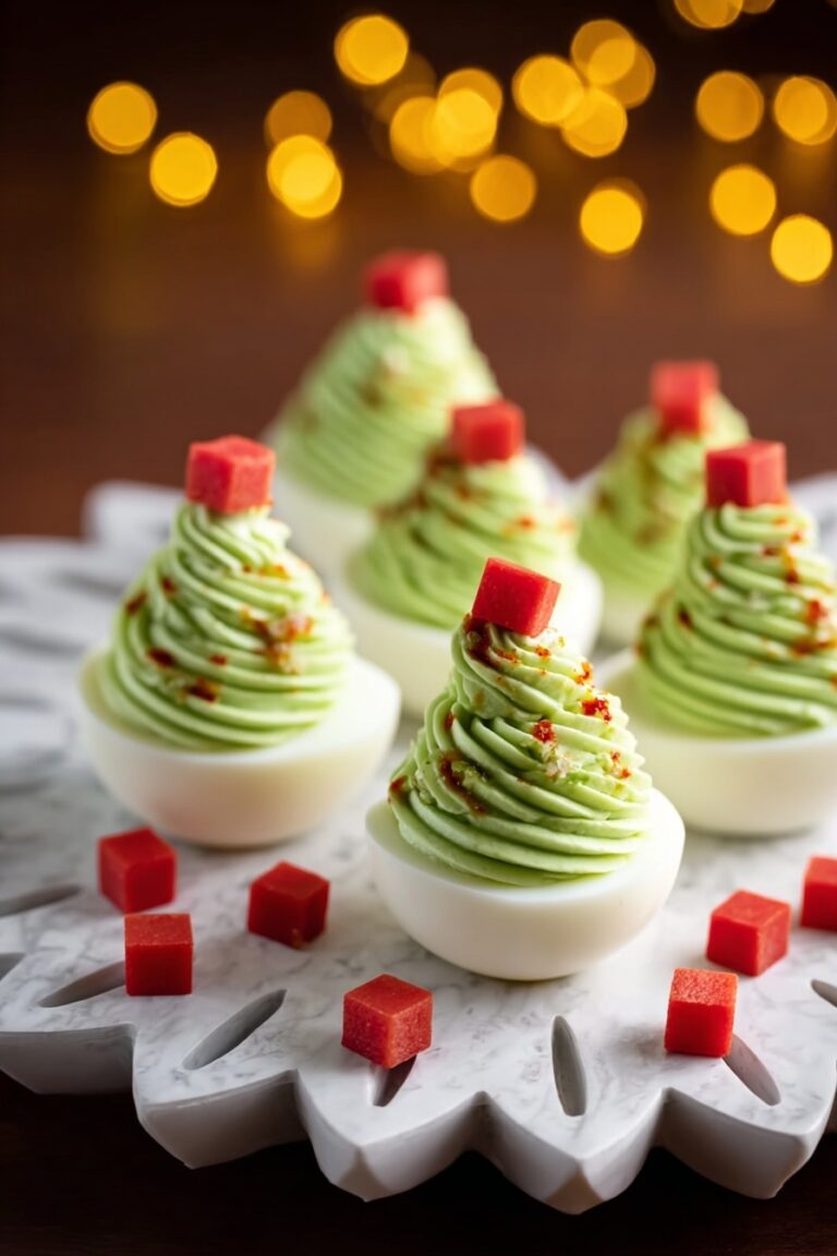 Christmas Tree Deviled Eggs Recipe