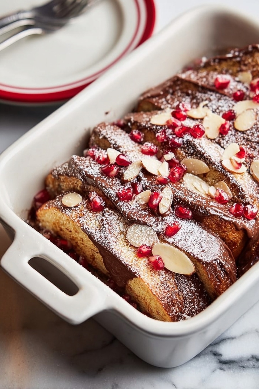 Easy French Toast Bake with Pomegranate Recipe - Serving