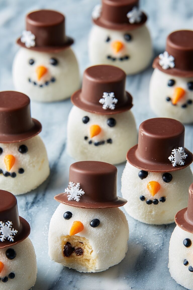 Snowman Cookie Dough Bites with Oreos Recipe