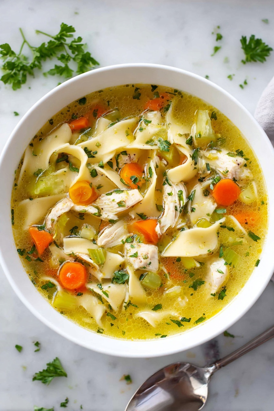 Easy Chicken Noodle Soup Recipe - Serving