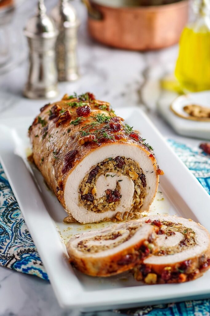 Apple Bacon Stuffed Pork Loin Roll Recipe
