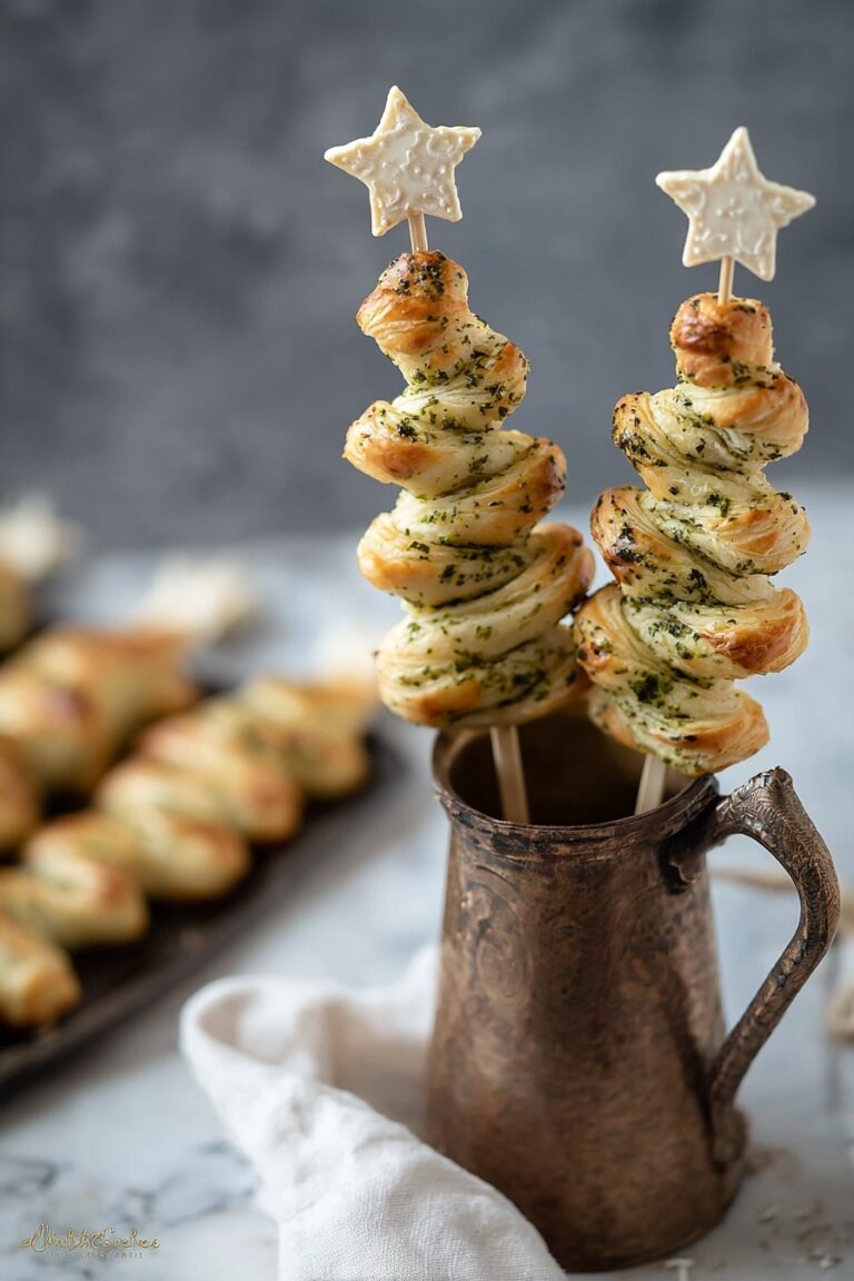 Pesto Puff Pastry Christmas Trees Recipe