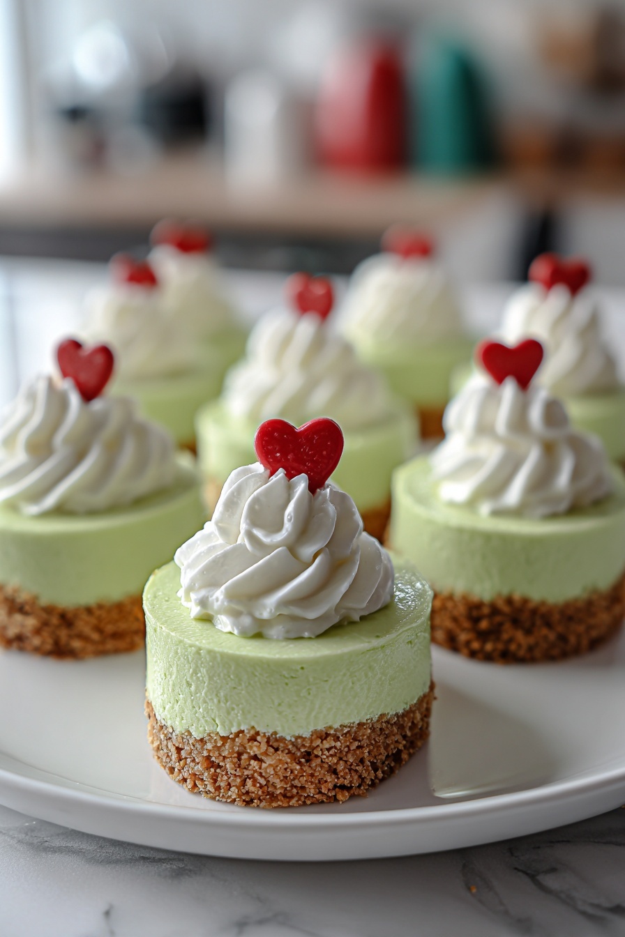 Grinch Mini Cheesecakes Recipe - Serving