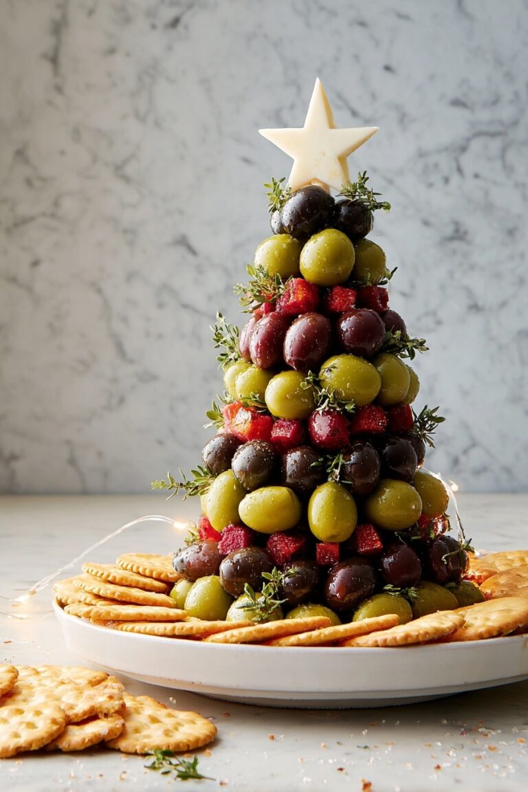 Antipasto Cheese Ball Christmas Tree Recipe