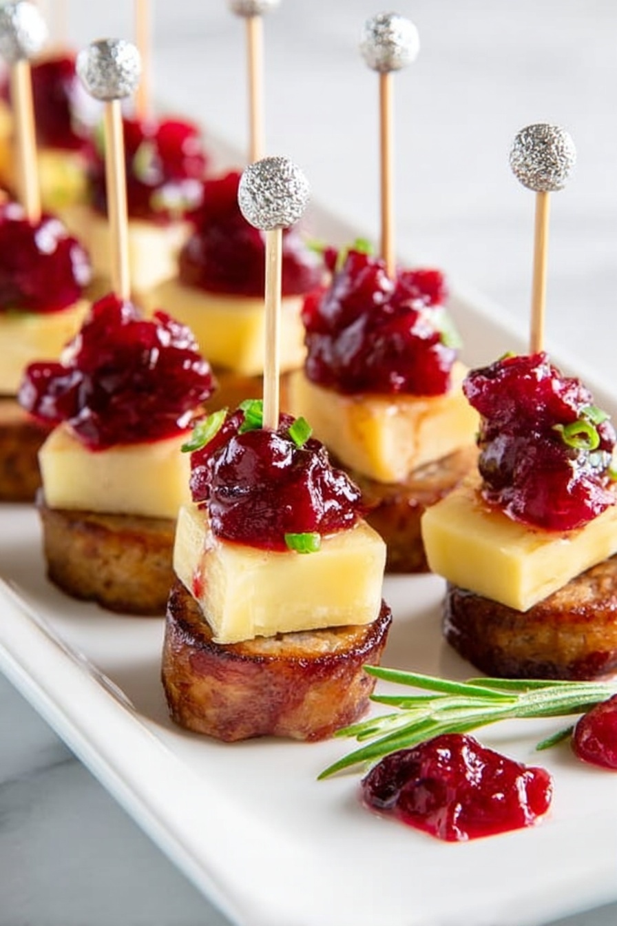 Smoked Sausage Cranberry Bites Recipe - Serving