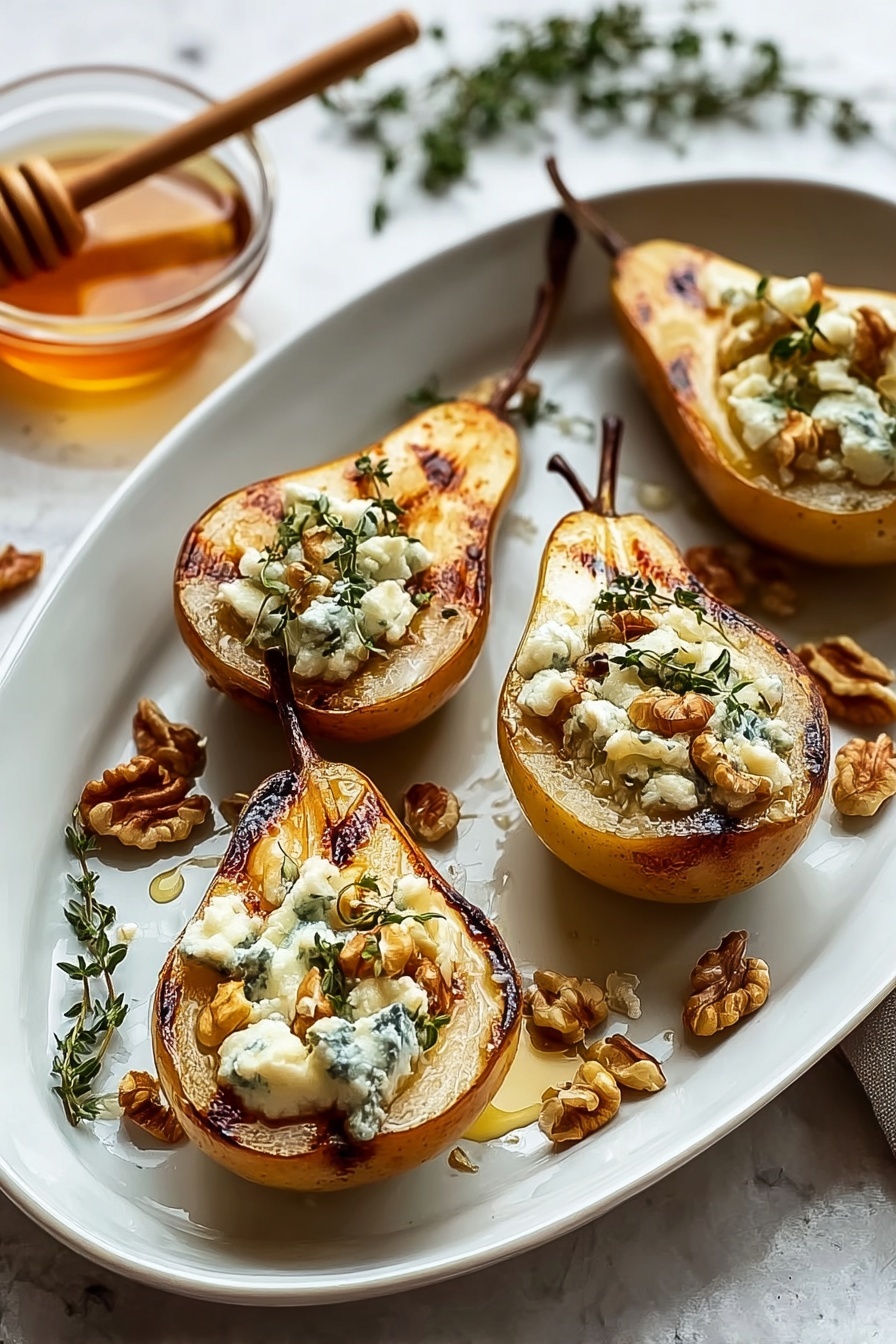 Blue Cheese Stuffed Pears Recipe - Serving