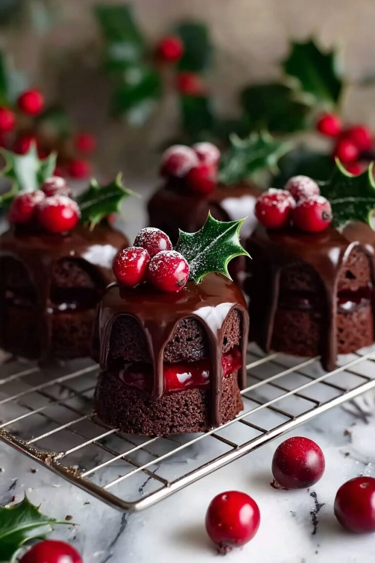 Vegan Chocolate Cranberry Mini Cakes Recipe