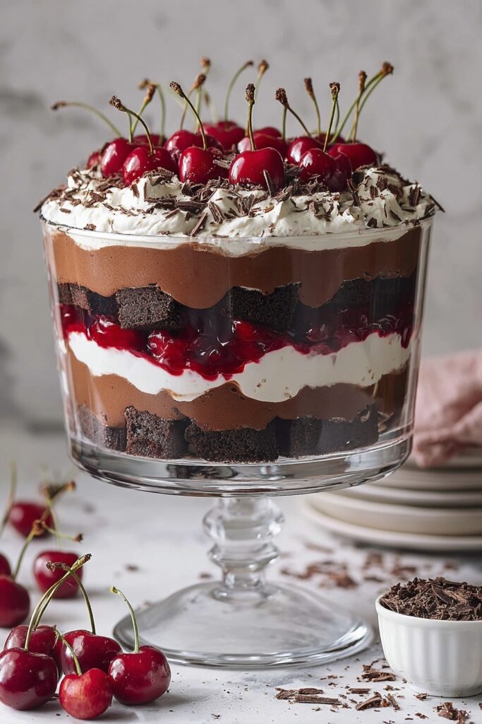 Black Forest Trifle with Cherries and Chocolate Recipe